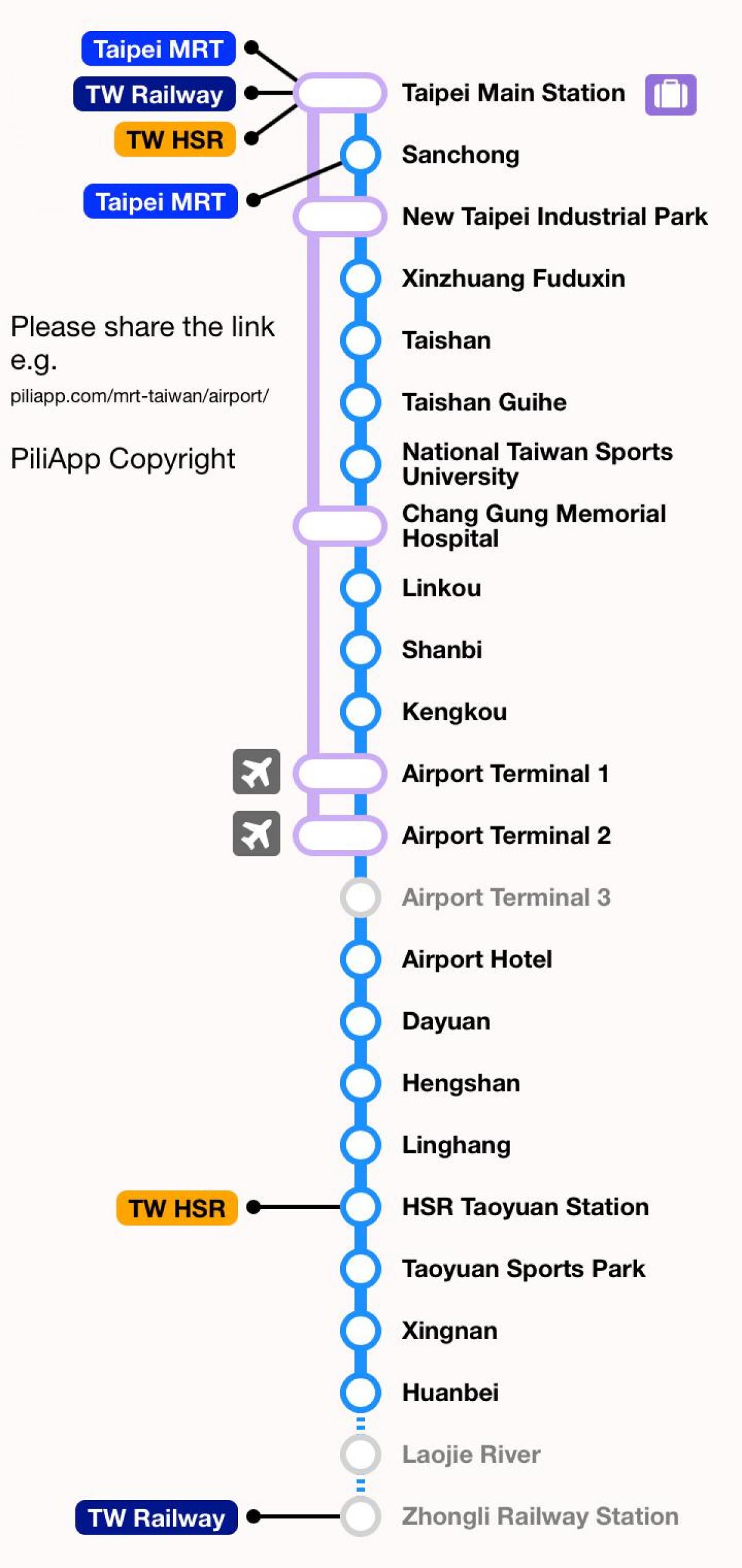 Taipei mrt ramani taoyuan airport