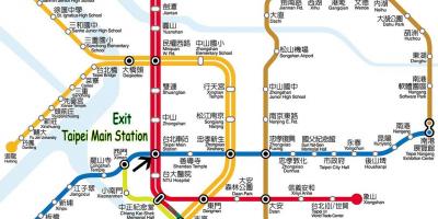 Taipei kituo cha treni kuu ramani